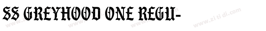 SS GreyHood One Regu字体转换